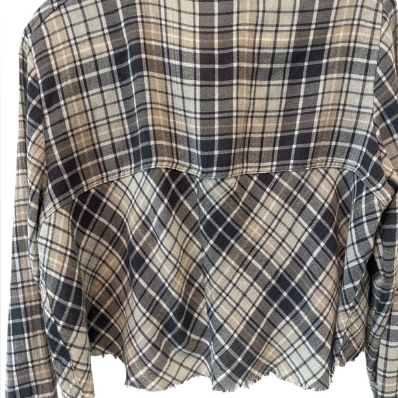 Free People Plaid Cropped Button Down Top - Picture 8 of 10